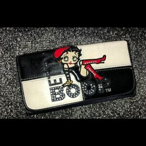 Betty Boop Black and White Wallet with Red Accents